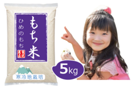 【令和7年 新米 もち米予約 10月発送】ひめのもち  精米  5kg 特別栽培米 ビヨ～ンと伸びる岡山の雪国産 お餅、おこわ、赤飯、おはぎにいかが?