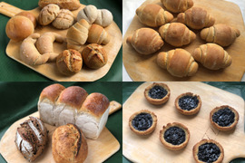 【超貴重な有機JAS認証パン】パンセット④+⑥+パンBOX＋Sweets⑬：麦の栽培から一貫生産　自然栽培小麦のみ使用したパンセット+ブルーベリータルト