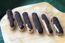 【超貴重な有機JAS認証スイーツ】Sweets④：エクレア：食べる人の健康を考えた有機JAS対応エクレア×6