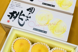 🍑🍑岡山の桃　ゴールデンピーチ【贈答用大玉3玉】【2箱セット】