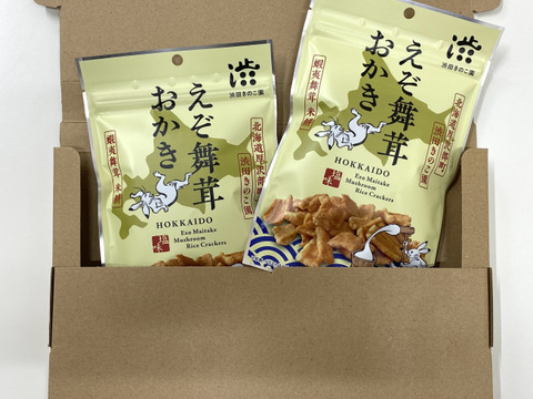 ★新商品★【北海道】えぞ舞茸おかき 40g×2個セット ネコポスで届く！サクッとかる〜いオリジナルおかき！