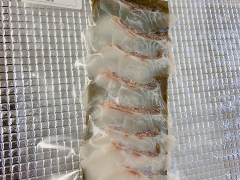 【父の日ギフト】【メッセージカード付き】 鯛昆布締め 約60g×3パック（スライス済）皮目湯引き済み！熨斗対応可