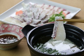 【ふぐ鯛しゃぶしゃぶセット】ふぐ&鯛を食べてプルプル美肌！