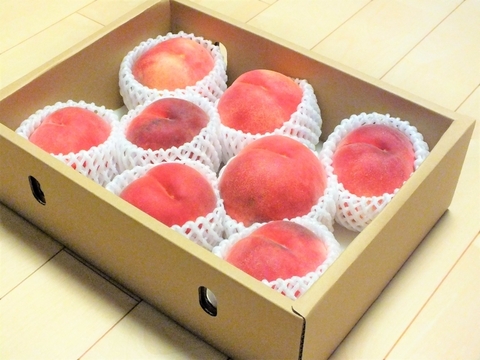 【7月下旬】かたい桃「なつっこ」約2kg・6～8玉１箱山梨県南アルプス上宮地産